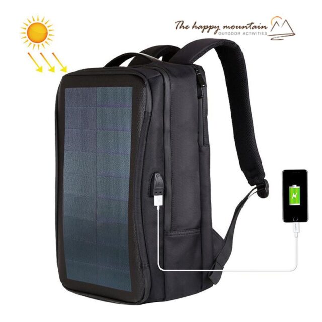 Mochila con Panel de Carga Solar Diferente y Única